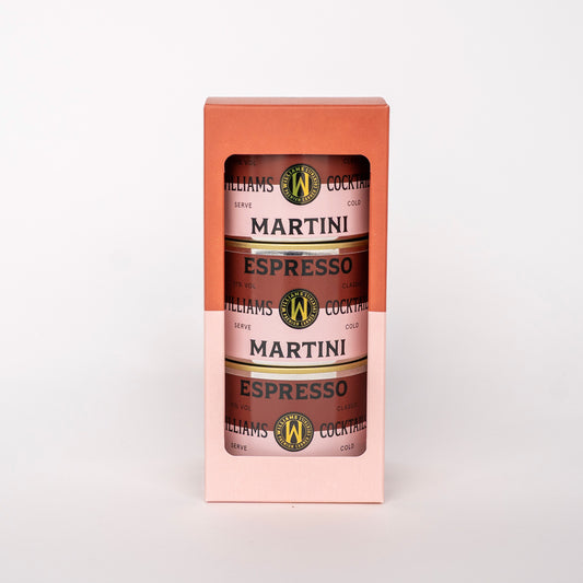 Cadeau verpakking met 3 Espresso Martini cocktails