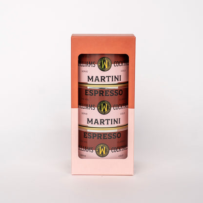 Cadeau verpakking met 3 Espresso Martini cocktails