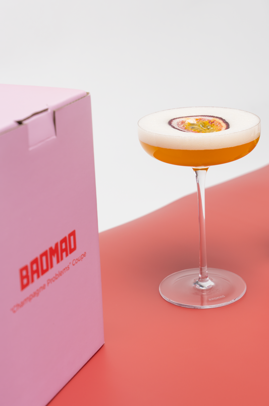 1 BaoMao cocktailglas + 2 Pornstar Martini