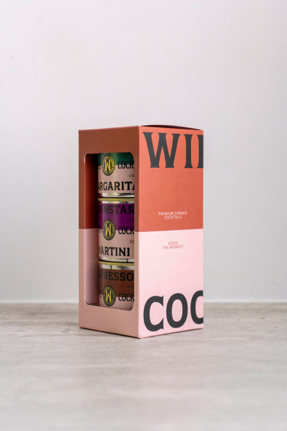 Cadeau verpakking met 3 cocktails